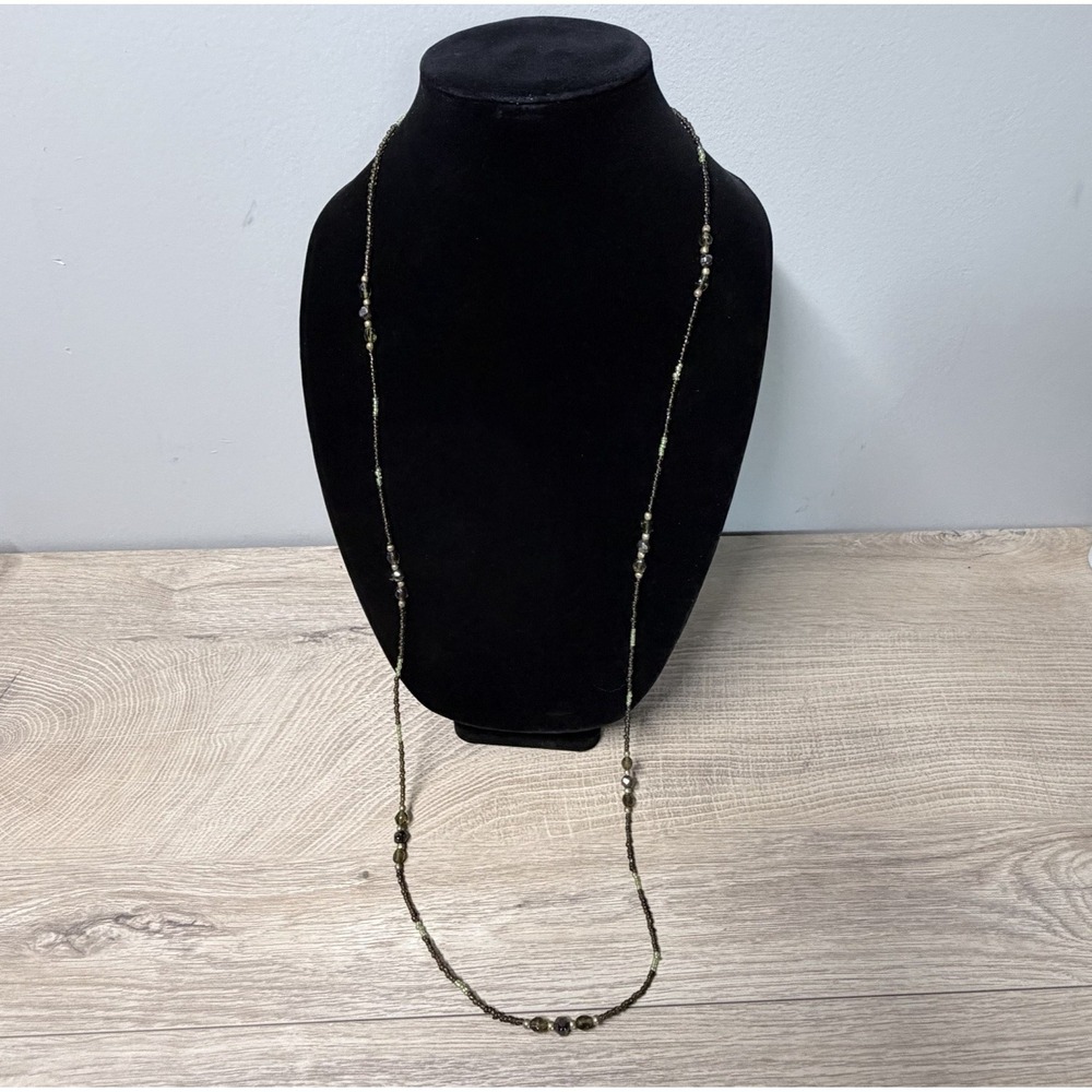 Boho Beaded Necklace Earthy Layered Minimalist Indie Cottagecore Festival